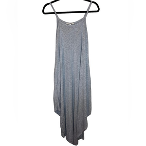 Neutral Natural Gray Maxi Dress with Pockets - Size L‎